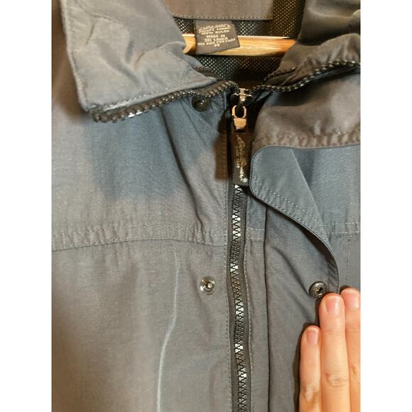 Eddie Bauer Jacket Men's Medium Slate Gray Full Zip Front Mesh Lined Pockets - Picture 11 of 12